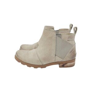 Sorel Women's Taupe Emelie III Leather NL3719-005 Ankle Chelsea Boots Size 7